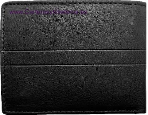 MEN'S SMALL LEATHER WALLET WITH BILLFOLD AND COIN PURSE AND WING CARD HOLDER 