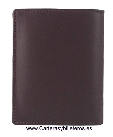 MEN'S WALLET CARD HOLDER IN LEATHER FOR 13 CARDS 