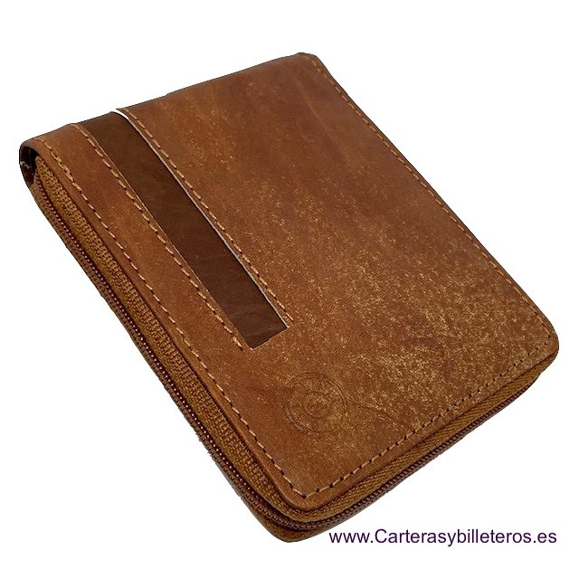 MEN'S WALLET CLOSED BY ZIPPER 