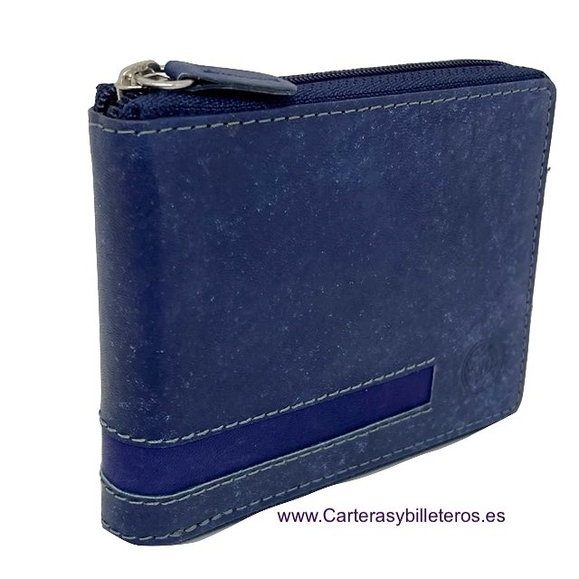 MEN'S WALLET CLOSED BY ZIPPER 