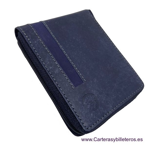 MEN'S WALLET CLOSED BY ZIPPER 