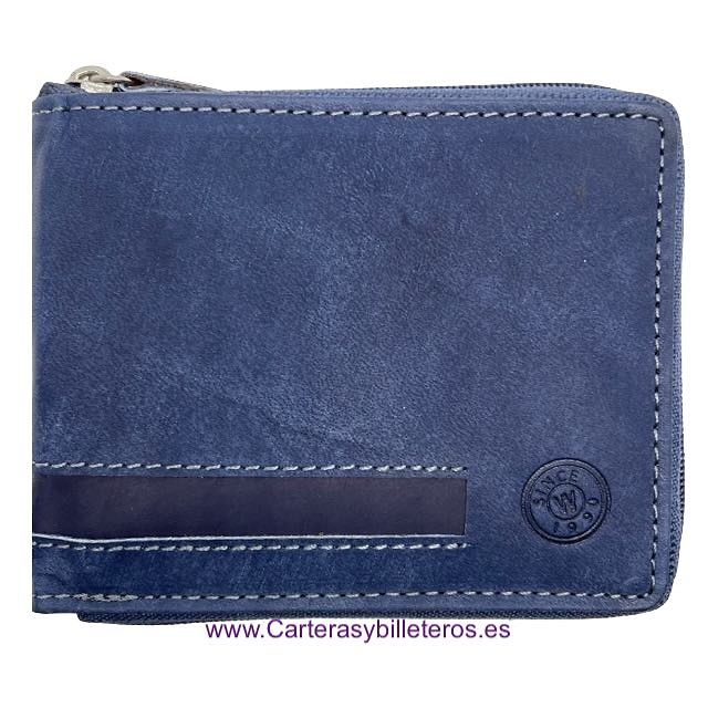 MEN'S WALLET CLOSED BY ZIPPER 