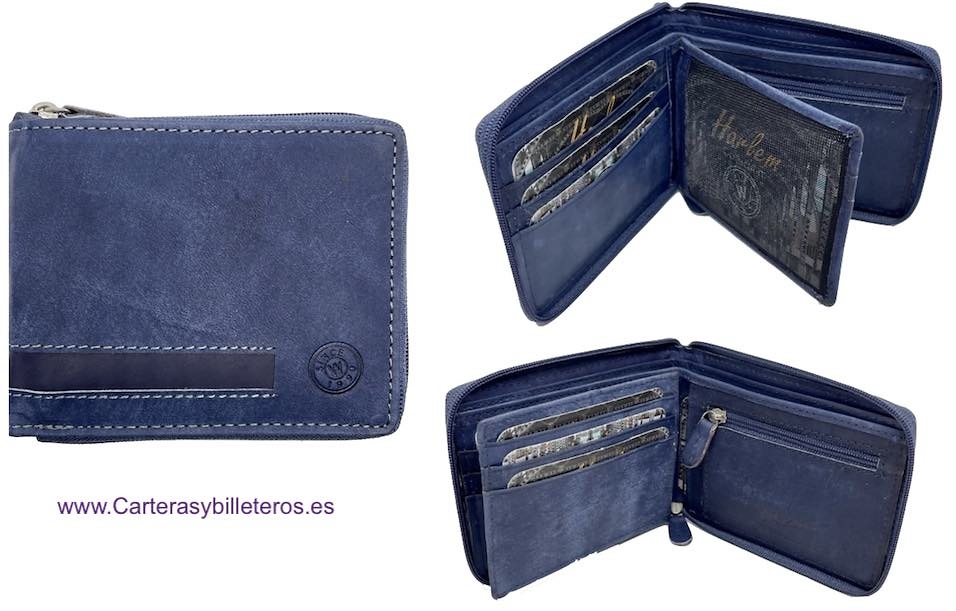 MEN'S WALLET CLOSED BY ZIPPER 