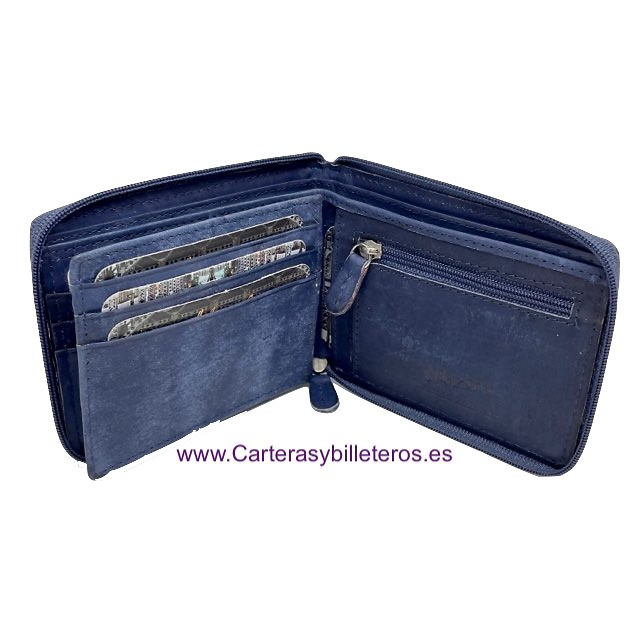 MEN'S WALLET CLOSED BY ZIPPER 