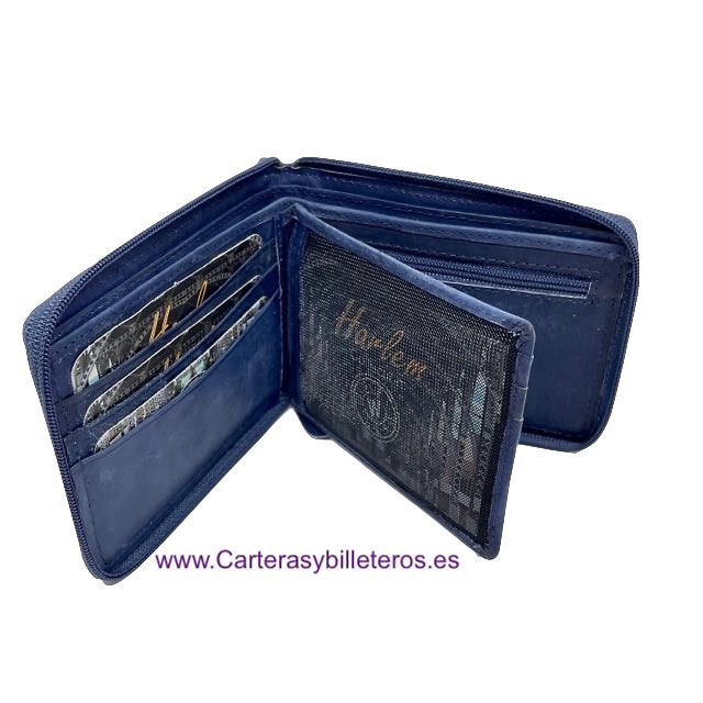 MEN'S WALLET CLOSED BY ZIPPER 