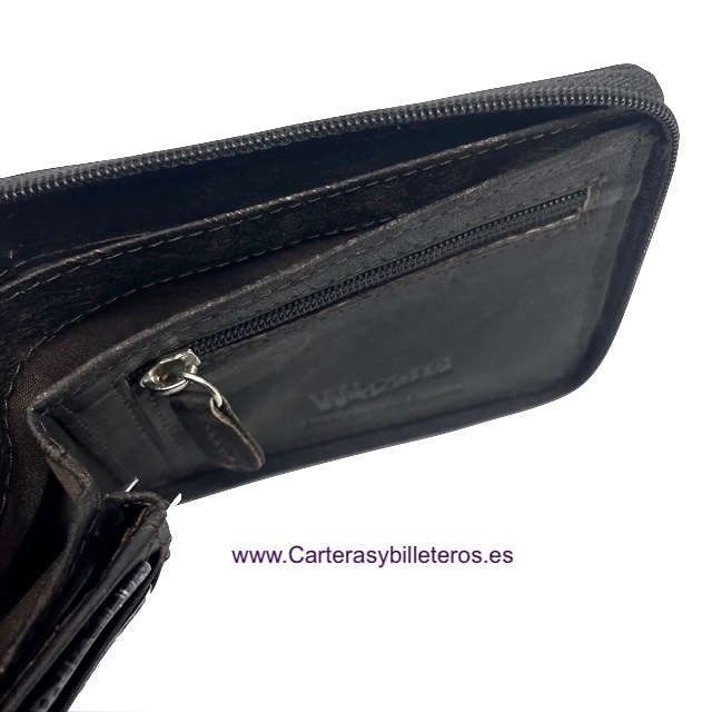 MEN'S WALLET CLOSED BY ZIPPER 