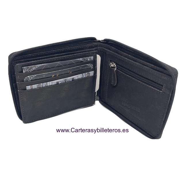 MEN'S WALLET CLOSED BY ZIPPER 