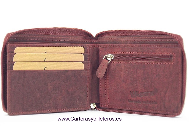 MEN'S WALLET CLOSED BY ZIPPER 