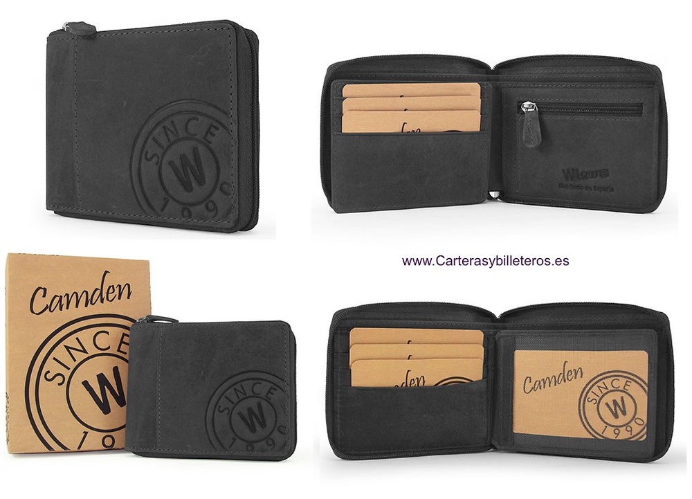 MEN'S WALLET CLOSED BY ZIPPER 