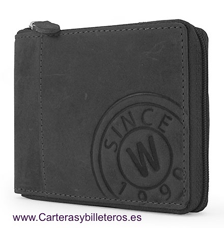 MEN'S WALLET CLOSED BY ZIPPER 