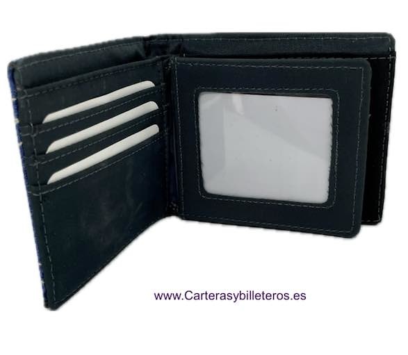 MEN'S WALLET DENIM WALLET WITH COIN PURSE CARD HOLDER 