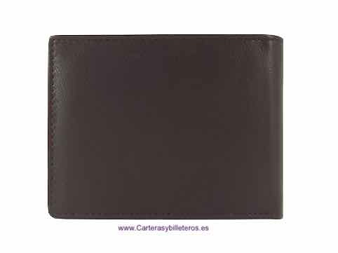 MEN'S WALLET PURSE IN NAPA LEATHER FOR 10 CARDS WITH PURSE 