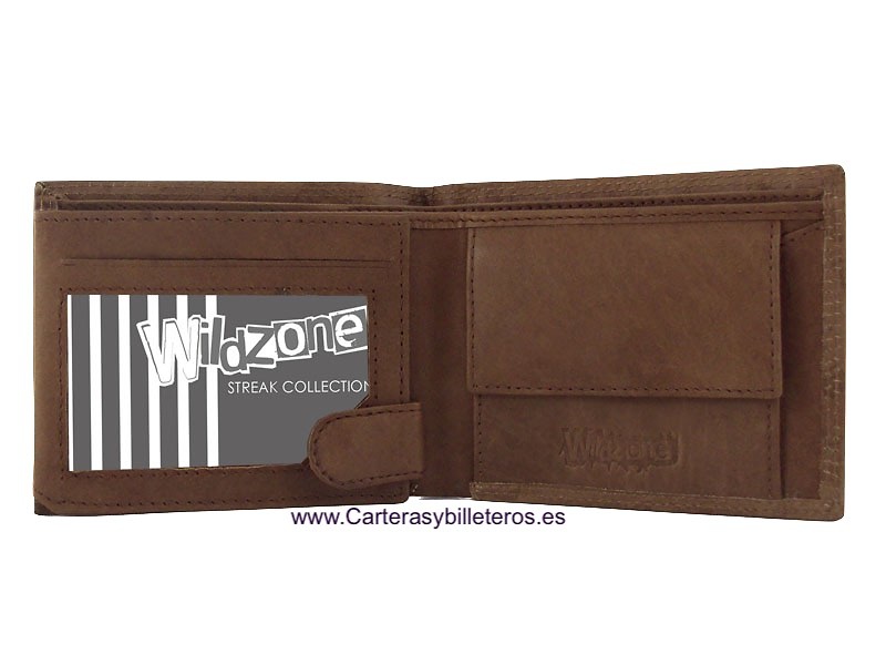 MEN'S WALLET PURSE IN NAPA LEATHER FOR 10 CARDS WITH PURSE 