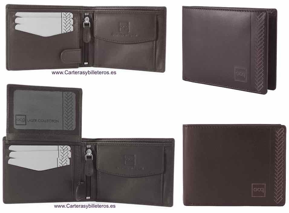 MEN'S WALLET PURSE IN NAPA LEATHER FOR 10 CARDS WITH PURSE 