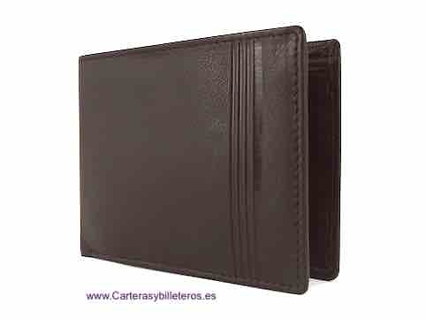 MEN'S WALLET PURSE IN NAPA LEATHER FOR 10 CARDS 