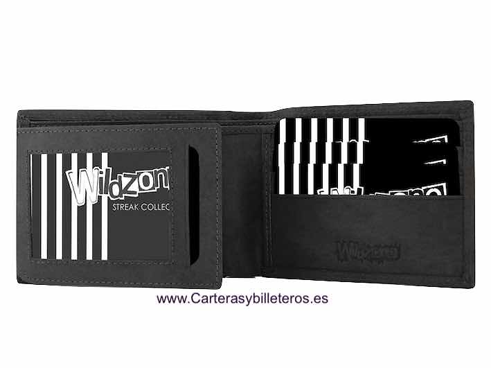 MEN'S WALLET PURSE IN NAPA LEATHER FOR 10 CARDS 