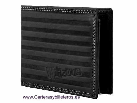 MEN'S WALLET PURSE IN NAPA LEATHER FOR 10 CARDS 