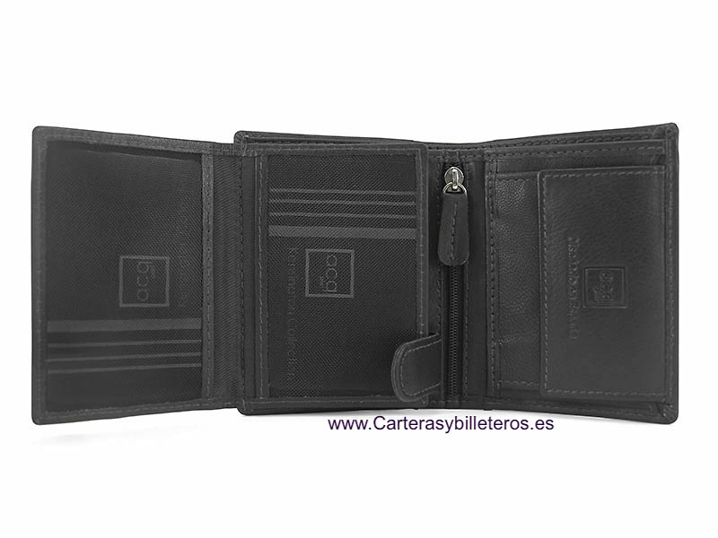 MEN'S WALLET PURSE IN NAPALUX LEATHER FOR 10 CARDS 