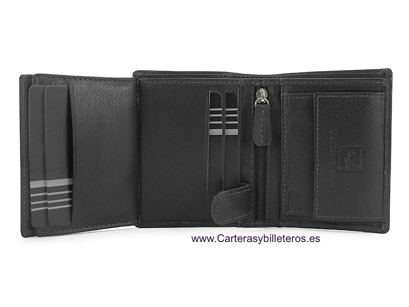 MEN'S WALLET PURSE IN NAPALUX LEATHER FOR 10 CARDS 