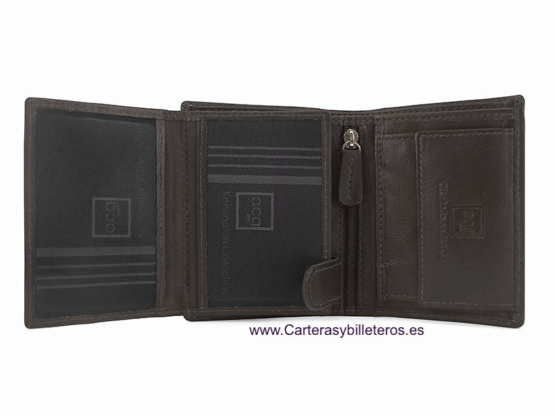 MEN'S WALLET PURSE IN NAPALUX LEATHER FOR 10 CARDS 