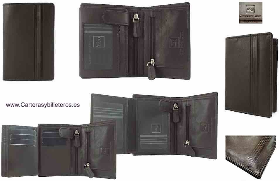 MEN'S WALLET PURSE IN NAPALUX LEATHER FOR 10 CARDS 