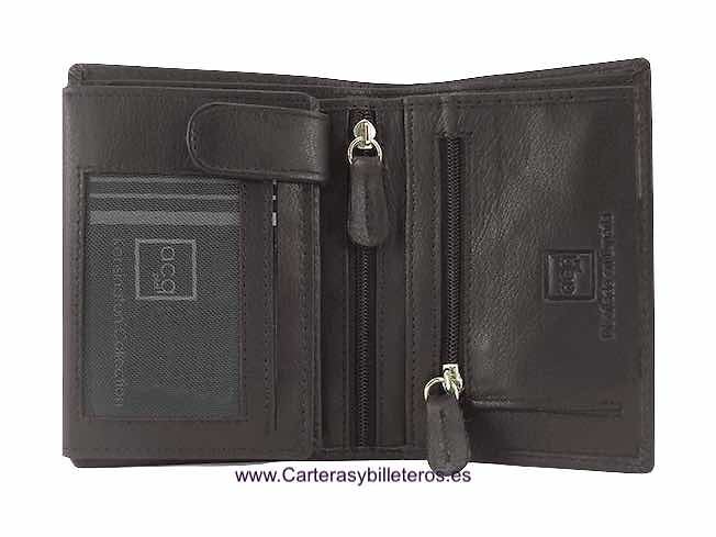 MEN'S WALLET PURSE IN NAPALUX LEATHER FOR 10 CARDS 