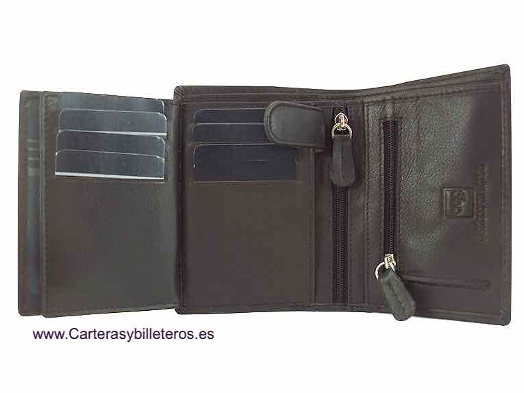 MEN'S WALLET PURSE IN NAPALUX LEATHER FOR 10 CARDS 