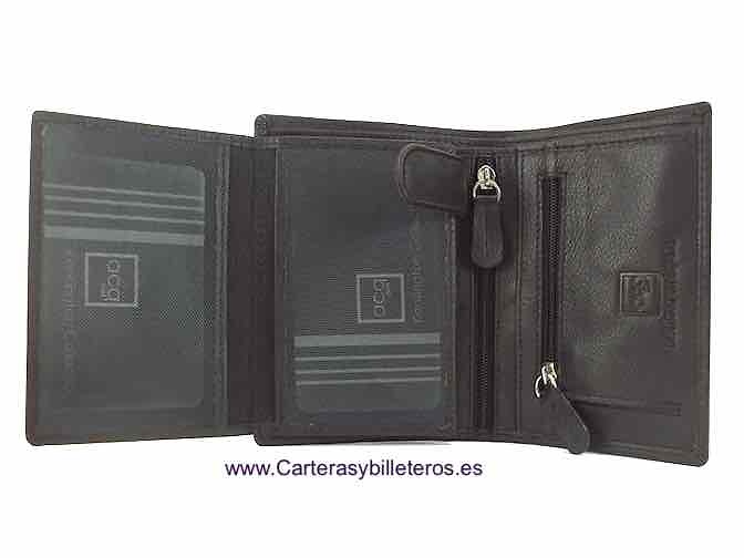 MEN'S WALLET PURSE IN NAPALUX LEATHER FOR 10 CARDS 