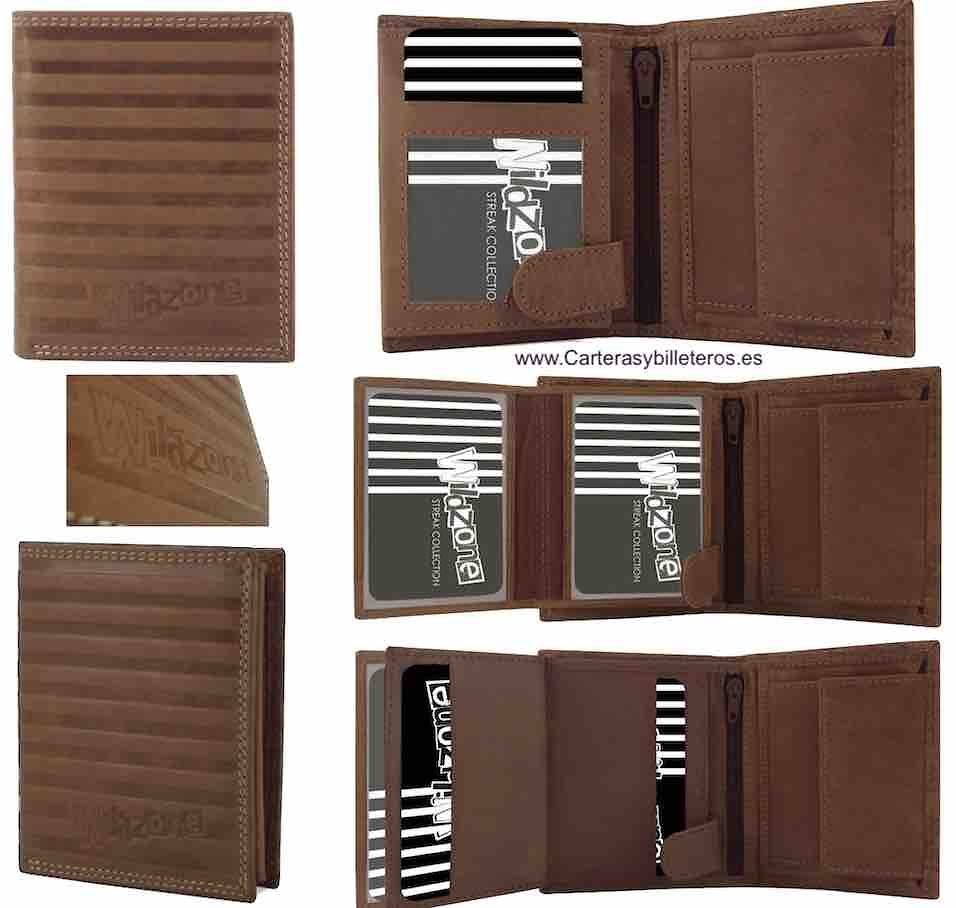 MEN'S WALLET PURSE IN NAPALUX LEATHER FOR 10 CARDS 