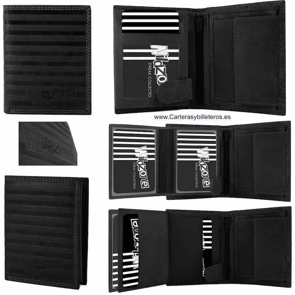 MEN'S WALLET PURSE IN NAPALUX LEATHER FOR 10 CARDS 