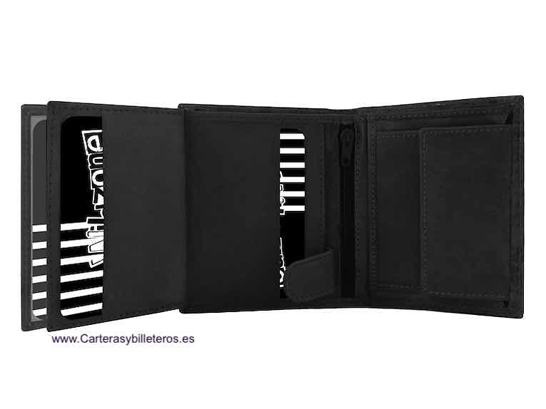 MEN'S WALLET PURSE IN NAPALUX LEATHER FOR 10 CARDS 