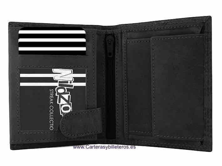 MEN'S WALLET PURSE IN NAPALUX LEATHER FOR 10 CARDS 