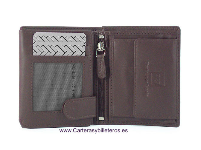 MEN'S WALLET PURSE IN NAPALUX LEATHER FOR 10 CARDS 