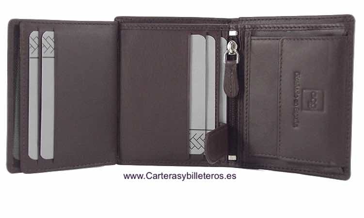 MEN'S WALLET PURSE IN NAPALUX LEATHER FOR 10 CARDS 