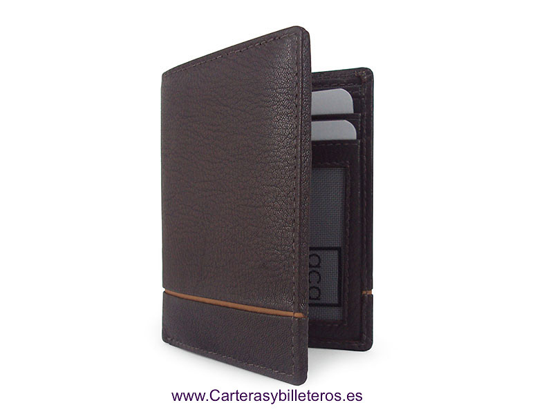 MEN'S WALLET SKIN CARDBOARD WITH LEATHER DECOR 