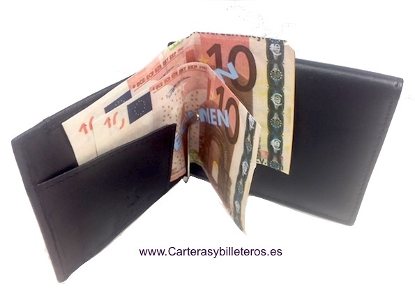 MEN'S WALLET WITH BANKNOTE CLIP AND OUTSIDE PURSE 