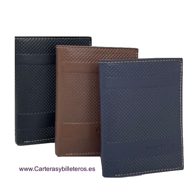 MEN'S WALLET WITH PURSE TITTO BLUNI ENGRAVED LEATHER EXCLUSIVE DESIGN 