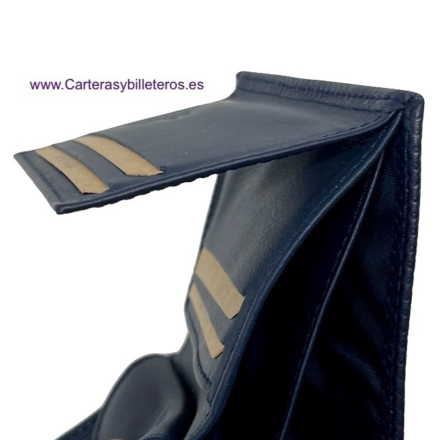 MEN'S WALLET WITH PURSE TITTO BLUNI ENGRAVED LEATHER EXCLUSIVE DESIGN 