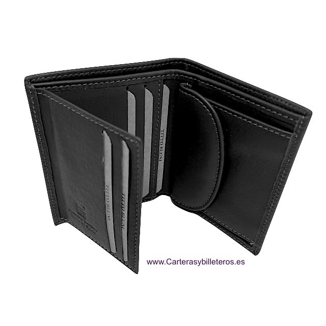 MEN'S WALLET WITH PURSE TITTO BLUNI ENGRAVED LEATHER EXCLUSIVE DESIGN 