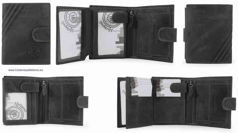 METROPOLI GREASED LEATHER CARD HOLDER FOR 13 CARDS 