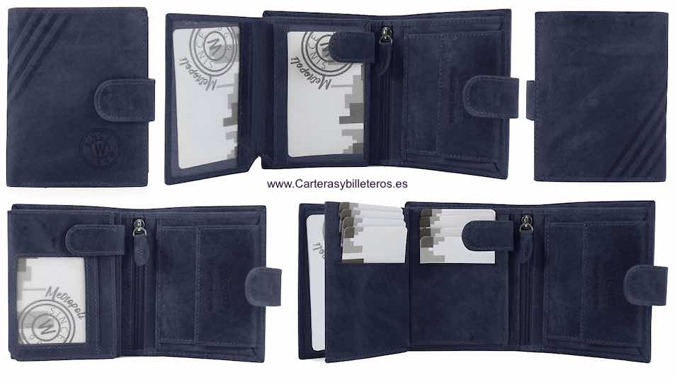 METROPOLI GREASED LEATHER CARD HOLDER FOR 13 CARDS 