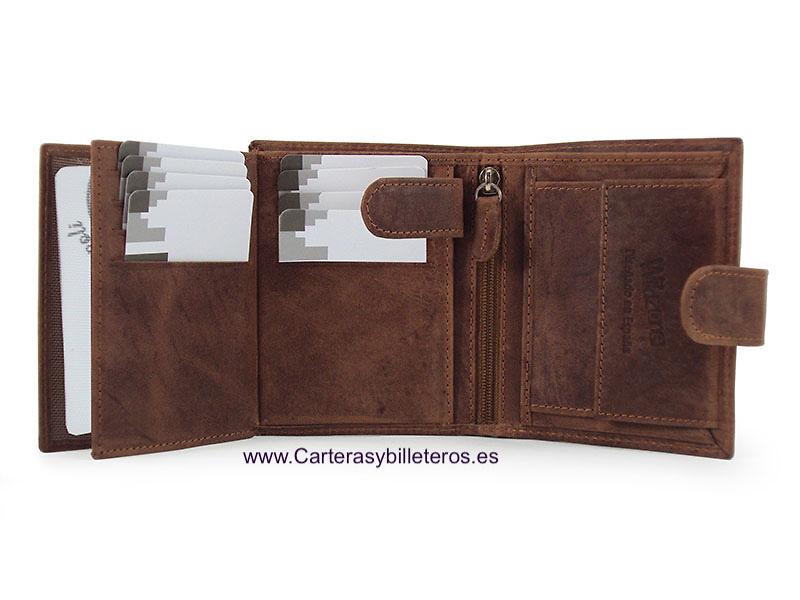 METROPOLI GREASED LEATHER CARD HOLDER FOR 13 CARDS 