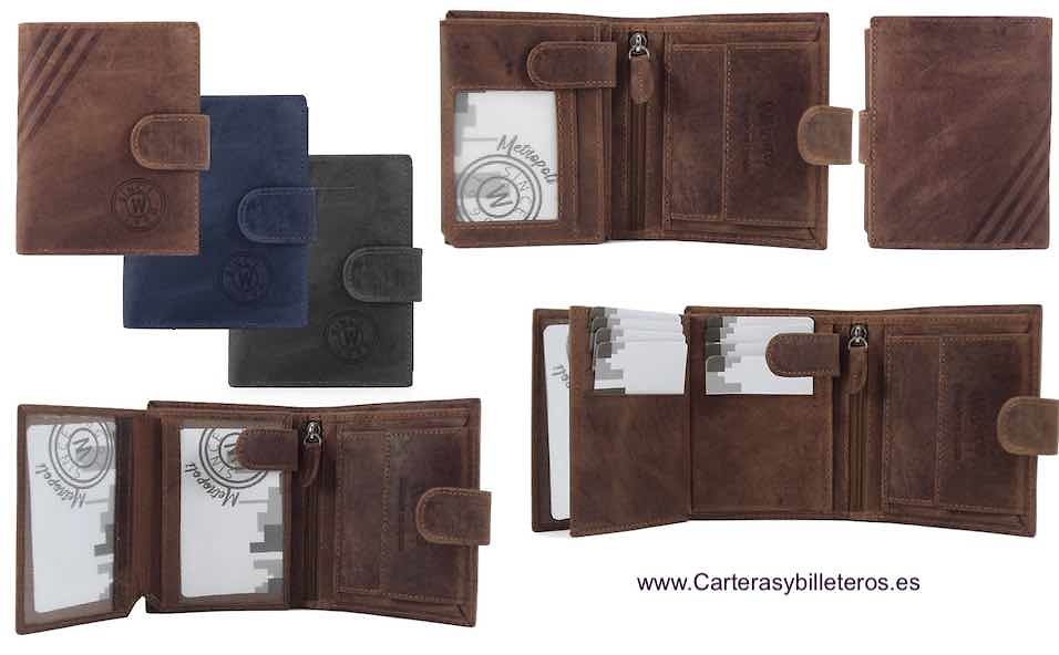 METROPOLI GREASED LEATHER CARD HOLDER FOR 13 CARDS 