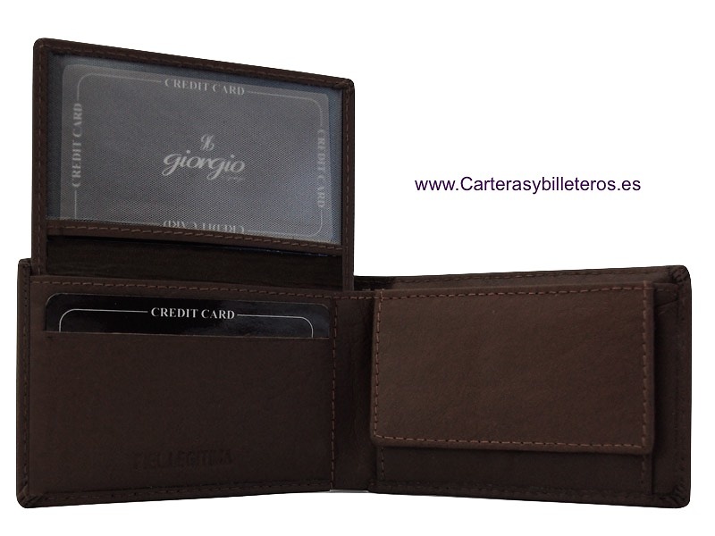 MINI MEN'S WALLET IN VERY COMPLETE LEATHER 