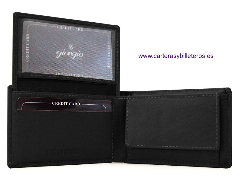 MINI MEN'S WALLET IN VERY COMPLETE LEATHER 