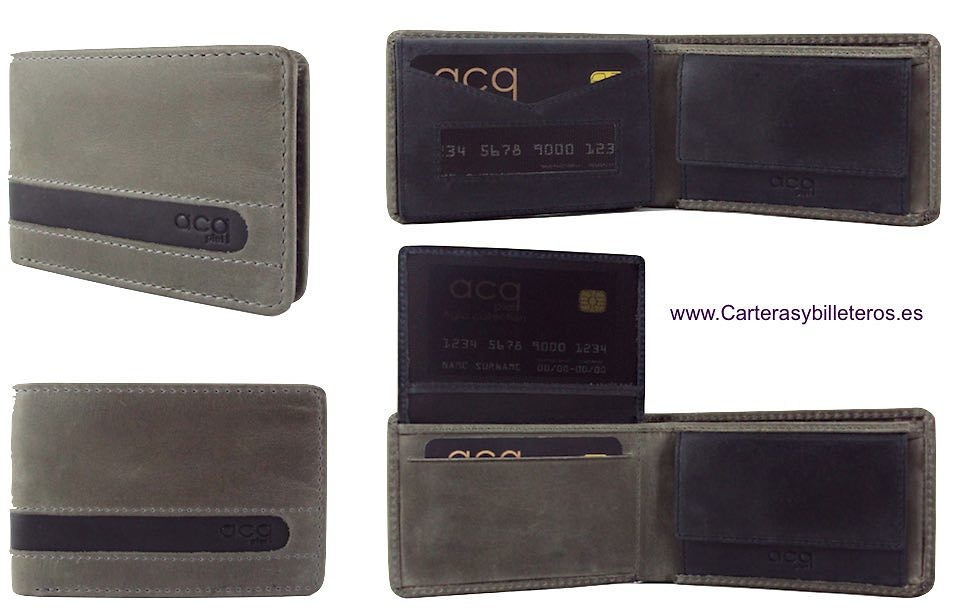 MINI MEN'S WALLET IN VERY COMPLETE LEATHER 