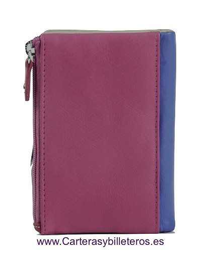 MULTICOLOR SOFT LEATHER PURSE WALLET 