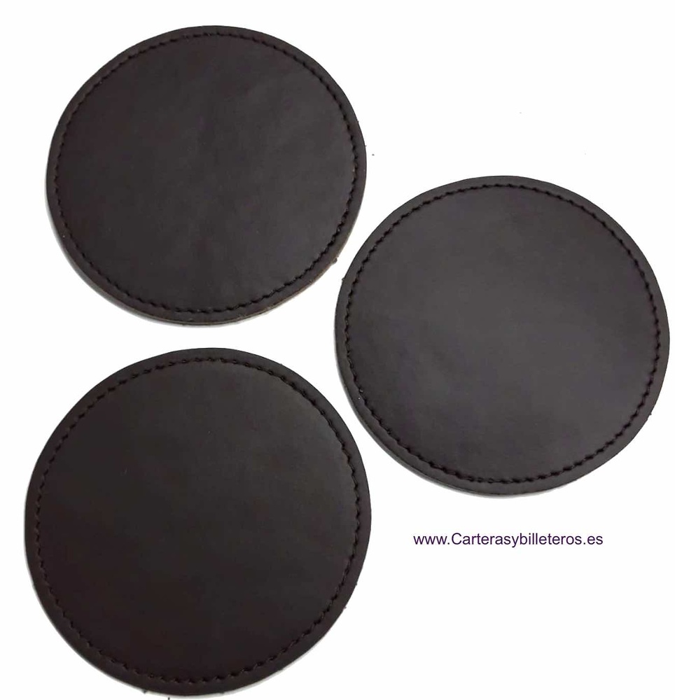 MULTIPURPOSE BROWN LEATHERETTE COASTERS MADE IN UBRIQUE 