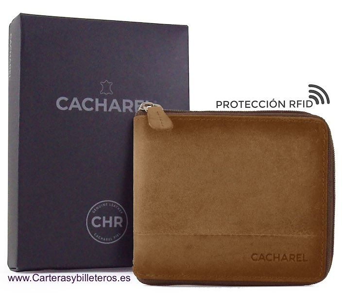 NAPA LUX LEATHER CACHAREL WALLET ZIPPER CLOUSURE 