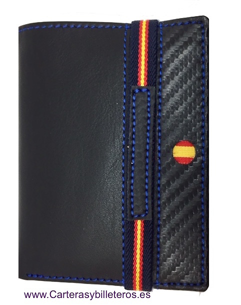 NAPALUX LEATHER WALLET CARD HOLDER WITH FLAG TEN CARDS 